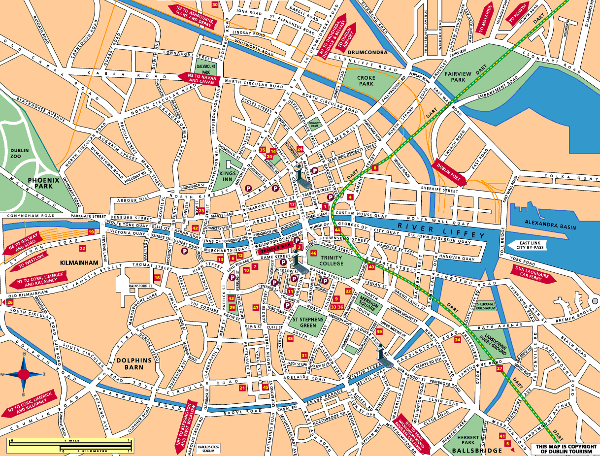 Karte von Dublin